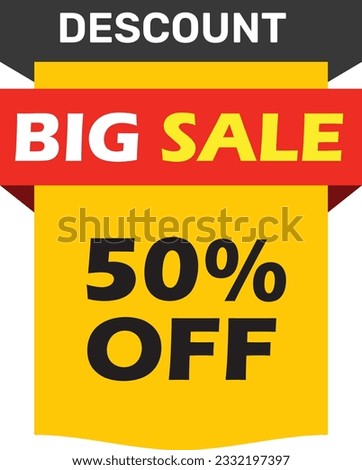 Big sale with abstract gradient background, up to 50% off. Discount promotion layout banner template design. Vector illustration
