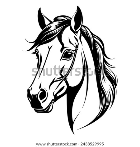 Vector silhouette of a Horse's head