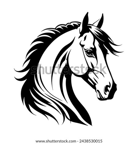 Vector silhouette of a Horse's head