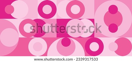 Barbie background, geometric shapes in pink and crimson. Modern mosaic texture with seamless pattern, template for textile and wallpaper.