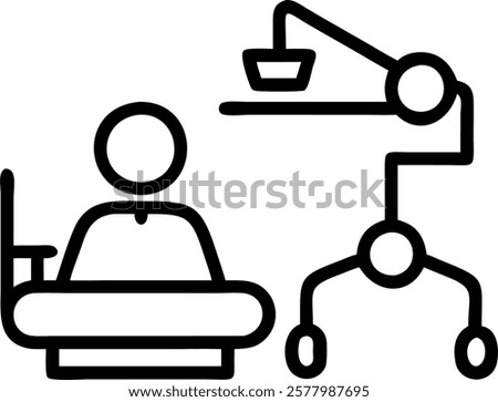 Hospital staff using robotic device for patient meal delivery concept as A candid shot of hospital staff utilizing a robotic device to deliver meals to patients. The image highligh