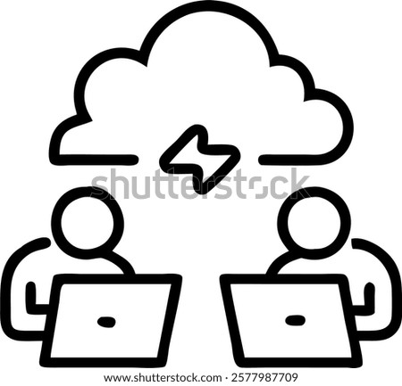 IT team collaborating on cloud based project in modern office with copy space concept as A candid shot of an IT team brainstorming around a table using laptops and digital devices