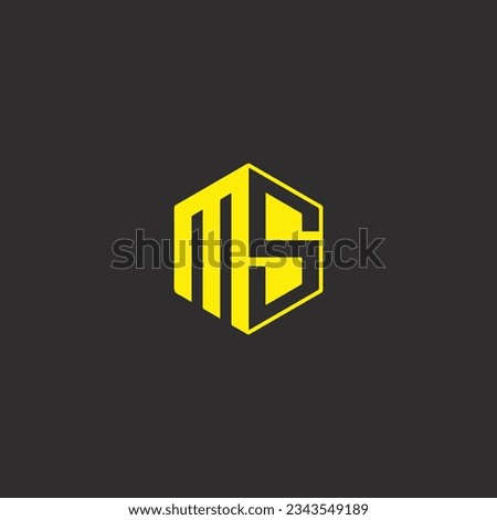 MS  creative and modern vector logo design.