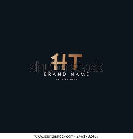 HT letters vector logo design