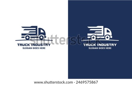 Truck logo design vector. Fast delivery truck logo. Premium Vector EPS10