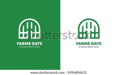 Farm gate Logo Design Concept Vector Illustration EPS10.