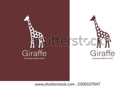 Giraffe vector logo Giraffe animal logo design template.