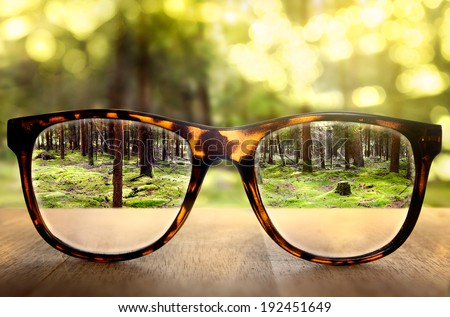 Image, Stock Photo farsighted | glasses help