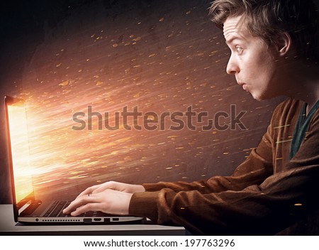 Similar – burn..out Computer Screen