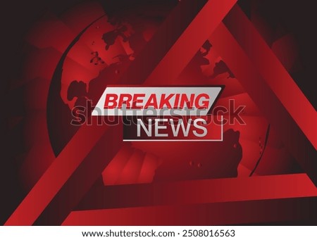 Breaking news background. Vector illustration breaking news, backdrop, hot news, live news with world map background