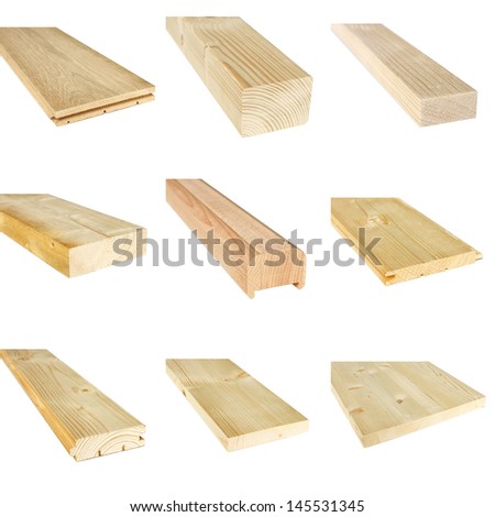 Wooden materials - boards, profile wood, handle, piedroit, floor boards