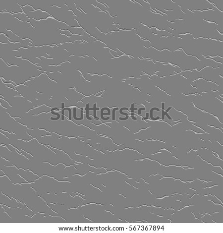 Seamless wrinkled pattern, stylish vector imitation of a flat neutral gray leather with a thin ragged furrows. Useful like a high pass filter for applying an ersatz leather effect to any surface.
