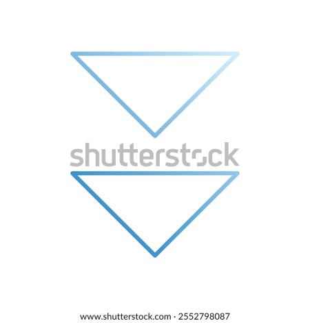 Down Ward vector icon stock illustration