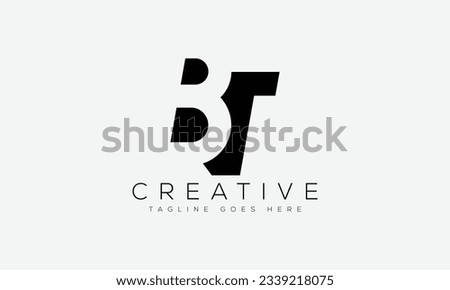 Letter BT logo design template vector illustration.