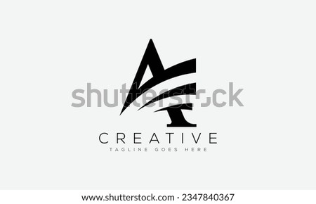 Letter A logo design template vector illustration.