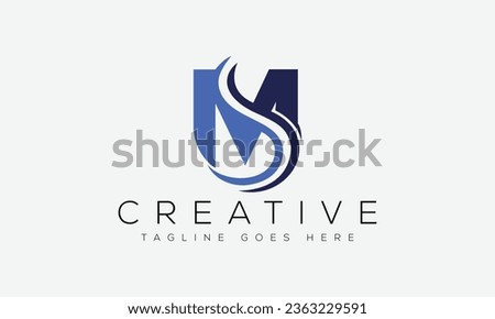 Letter MS logo design template vector illustration.