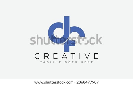 Letter DF logo design template vector illustration