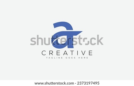 Letter AT logo design template vector illustration