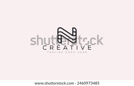 Letter N logo design template vector illustration