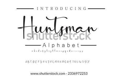 Huntsman Signature Font Calligraphy Logotype Script Font Type Font lettering handwritten