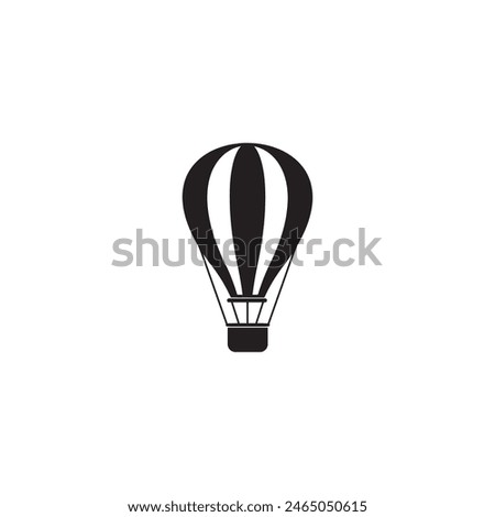 Vector Image Of Silhouette Hot Air Balloon.