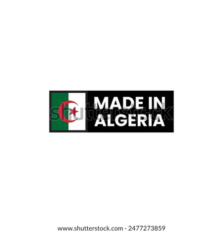 Made In Algeria Banner icon design.
