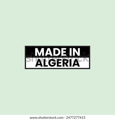Made in Algeria logo template design.