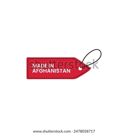 Label  Made in Afghanistan logo design vector template
