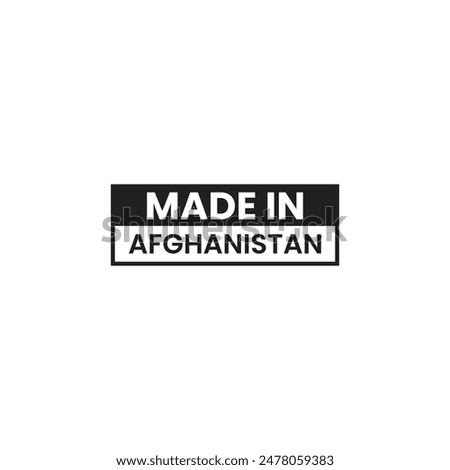 Made in Afghanistan logo template design.