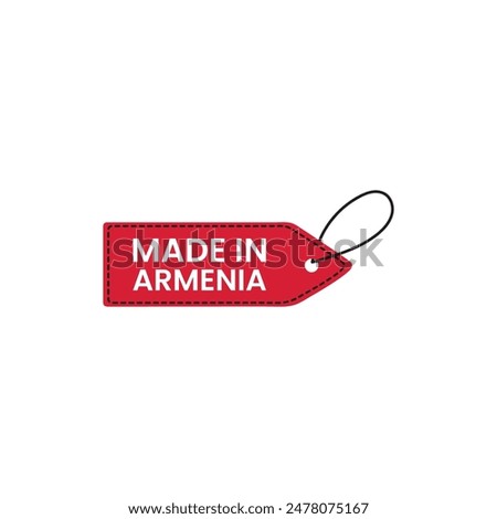 Label Made in Armenia logo design vector template.