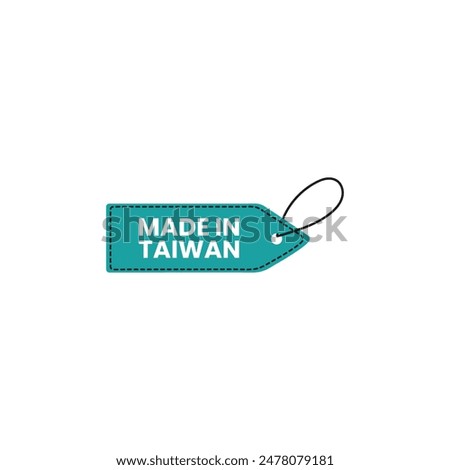 Label made in Taiwan logo design vector template.