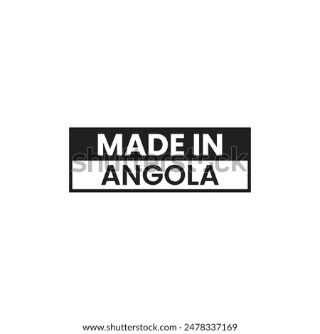 Made in Angola logo template design.