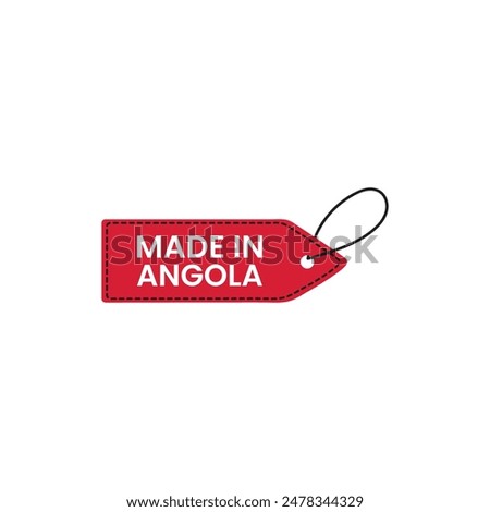 Label Made in Angola logo design vector template.