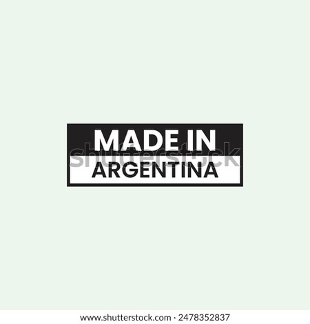 Made in Argentina logo template design.