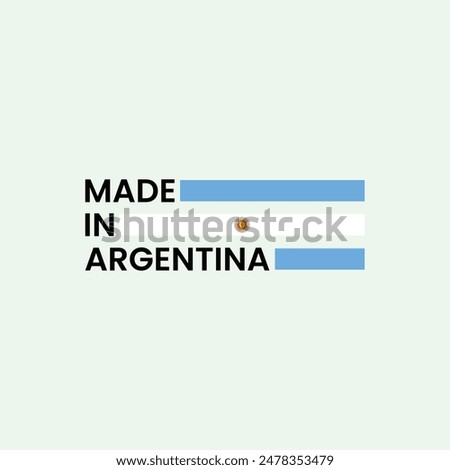 Logo design concept made in argentina template Vector Image