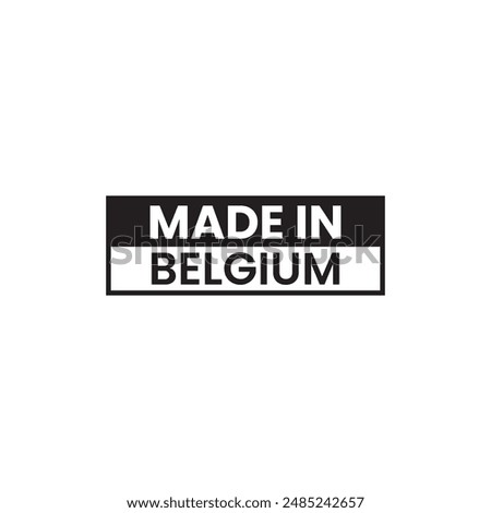 Made in Belgium logo template design.