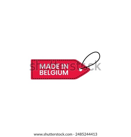 Label Made in Belgium logo design vector template.