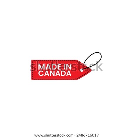 Label Made in Canada logo design vector template.