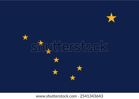 Alaska state flag Vector illustration.