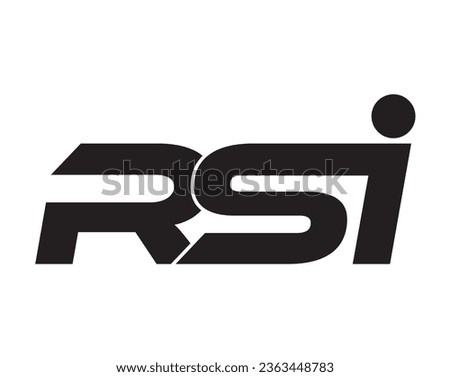 RSI Letter logo design elements symbols