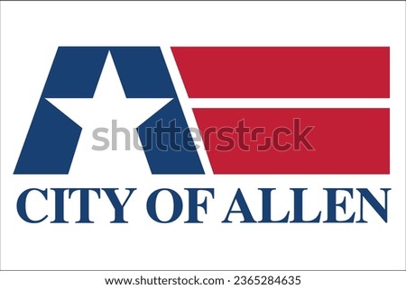 Flag Of Texas America united state Vector eps 8