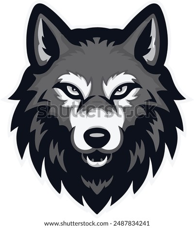 Abstract luxury Wolf head theme, vector sharp illustration, lynx simple mascot logo and t-shirt design 