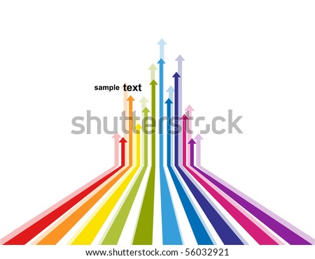 Colored arrows vector