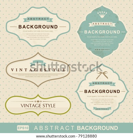 vector set: vintage labels