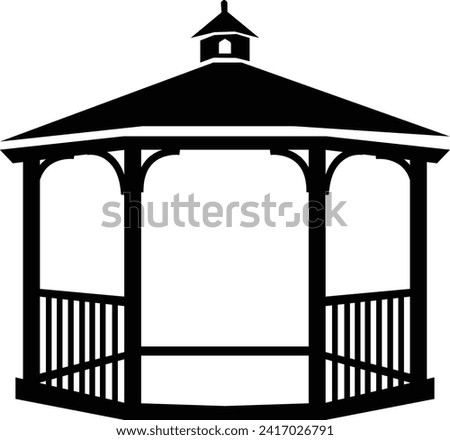 Gazebo Vector icon, summer gazebo vector, Gazebo Icon Logo Vector Symbol. Temple Icon, Gazebo of pergola vector black icon. used for web design ,mobile apps, isolated on transparent background.