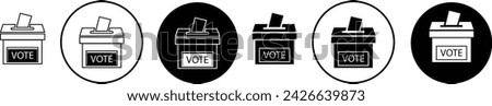 Hand voting ballot box icon set. Election Vote concept. Simple design. Logo Election Vote. Voting box, Simple design for web site, logo, app, UI, mobile concepts, isolated on transparent background.