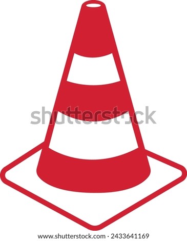 Traffic Cone Icon Line and Flat Solid Logo. Cone Symbol Glyph Vector, Logo cone de chantier. Road Trip Icons, Traffic cone flat sign design pictogram symbol. No traffic jam icon UX UI.