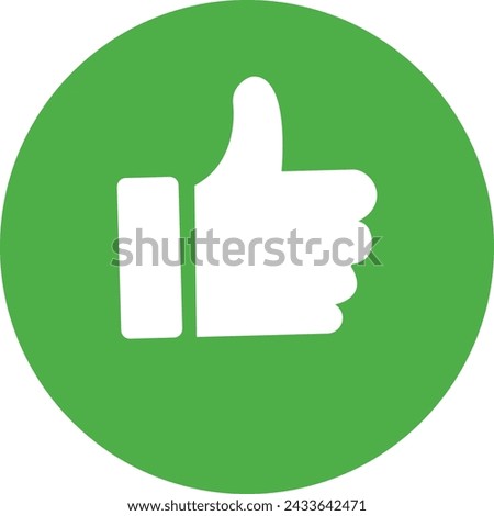 Hand Thumb Up icon flat. isolated on transparent background. Vector sign symbol, Thumbs up and thumbs down. Stock vector, like sign, like symbol, used for mobile app, logo design, web site or UI.