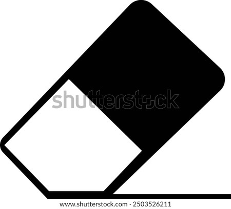 Eraser Icon, removing elements, isolated on transparent background, erasing extra things from the note book, used for school supplies, web site, mobile apps, ui and ux vector design templates.