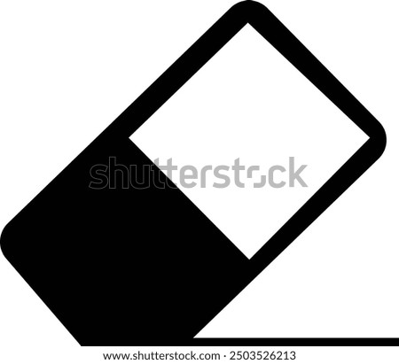 Eraser Icon, removing elements, isolated on transparent background, erasing extra things from the note book, used for school supplies, web site, mobile apps, ui and ux vector design templates.